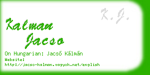 kalman jacso business card